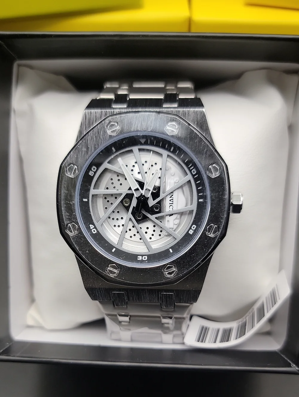 🏁 NEW Invicta Speedway Rim White Brake Caliper Men's Watch - 42mm Steel 69486